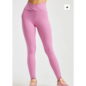 A Year of Ours Ribbed Veronica Leggings Rose Lilac Color sz M NWOT